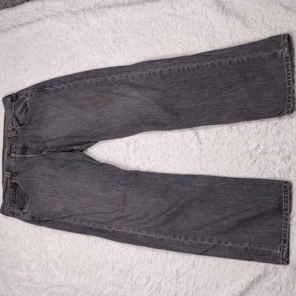 Levi's 501 Grey Colored Denim Five Pocket Button Fly Mid Rise Straight Leg Jean - Picture 2 of 13